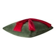 thumbnail image 3 of My Texas House 20" x 20" Green/Red Velvet Bow Decorative Pillow, 3 of 5