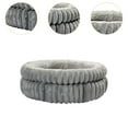 thumbnail image 6 of oshhni Round Dog Bed Snooze Autumn Dog Cushion Bed for Chihuahua Cats Kitten gray 60cmx60cmx20cm, 6 of 8