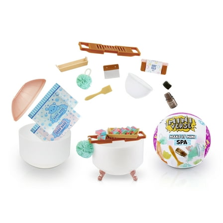 MGA's Miniverse Make It Mini Spa, Mini Collectibles, Blind Pack, DIY, Really Works, Real Spa Products, Not Edible, Collectors, 8 