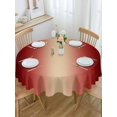 thumbnail image 5 of Dark Red Yellow Gradient Round Tablecloth 60 inches Minimalist Ombre Modern Art Waterproof Oil-Proof Table Cloth Round Table Cover for Holiday Party Picnic Dinner Decor Indoor and Outdoor Use, 5 of 9