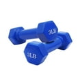 thumbnail image 2 of Blue Hex Vinyl Coated Hand Weights Dumbbells - 2 Pounds - Single Count, 2 of 4