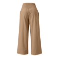 thumbnail image 5 of Seductiva Soft Leggings for Women Linen Pants Women Summer Wide Leg Pants Drawstring Elastic Waist Pants High Waisted Pants Casual Beach Trousers Loose Casual Pants, 5 of 5
