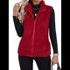 thumbnail image 2 of Chaleco Acolchado Sin Mangas para Mujer, Chaqueta con Cremallera, Abrigo de Moda para Otoño y . Rojo L, 2 of 6