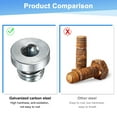 thumbnail image 4 of Uxcell 4-Pack M10x1.5mm Tapón de ajuste de tubería con cabeza hexagonal interna, tapón de socket de acero inoxidable con tornillo de sellado O-Ring, 4 of 6