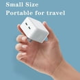 thumbnail image 3 of For Universal Fast Charge 35W PD Foldable Dual USB-Type-C Port Compact Input Home / Travel Power Adapter Plug Wall Charger White, 3 of 7