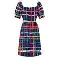 thumbnail image 6 of Artistic geometric pattern - Multicolor checkered and striped pattern Sleeveless Dress summer dress for women 2024 Long dresses, 6 of 7