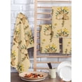 thumbnail image 2 of Easter Rabbits Kitchen Dish Towels for Drying Dishes Set of 4, Spring Yellow Flowers Country Plants Yellow Waffle Weave Microfiber Hand Tea Bathroom Towels Quick Dry & Absorbent Towel 15.7x23.6, 2 of 7