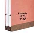 thumbnail image 3 of Staples 60% Recycled Pressboard Classification Folder 2-Divider 2.5" Expansion Letter Size Brick Red, 3 of 4