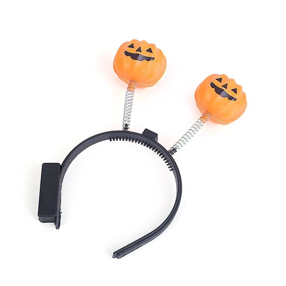 Diadema de calabaza LED Disfraz de Halloween Diadema de pelo de calabaza luminosa Tocado Tocado de aro de pelo iluminado para niños