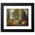 thumbnail image 2 of Jean-Antoine Watteau 24x20 Black Modern Framed Museum Art Print Titled - The Pleasures of the Ball, 2 of 5