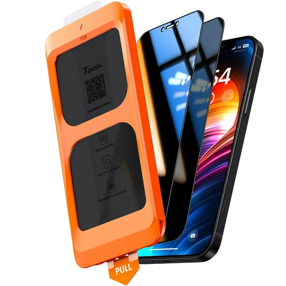Protector de pantalla TOCOL iPhone 12 25° Privacy 9H de vidrio templado