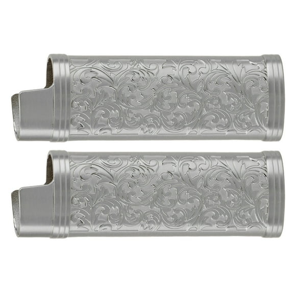 Vintage Botanic Design Zinc Alloy Lighter Case Sleeve Holder for BIC Full Size Lighter J6,Protective Cover with Secure Fit