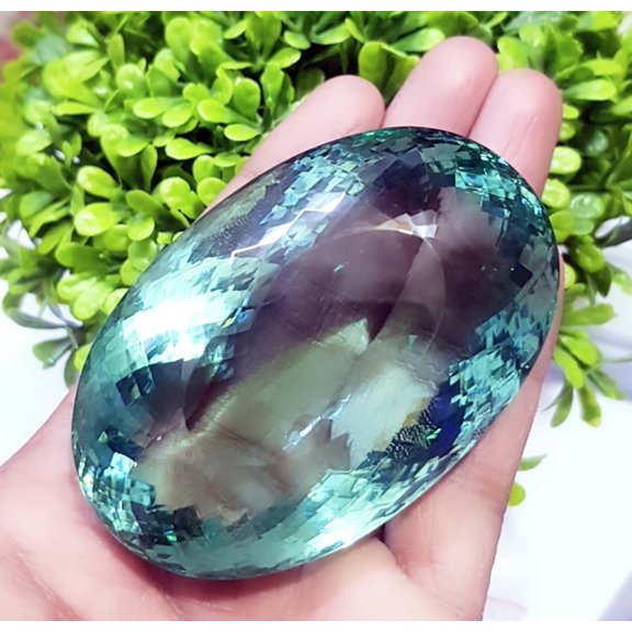 603 Carat Aquamarine Oval Shape Gemstone Aquamarine Glass Field Faceted Gemstone AAA Quality Huge Aquamarine Loose Gemstone 68x44x31 mm