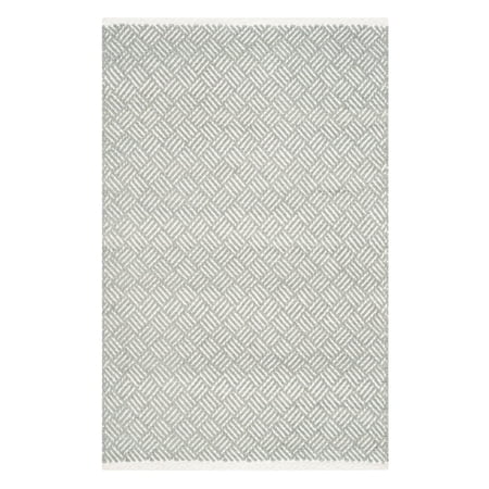 SAFAVIEH Boston Donnchad Geometric Cotton Runner Rug  Grey  2 3  x 7