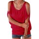 thumbnail image 1 of Dnzceghtig Camisetas de manga corta con hombros descubiertos para mujer, blusa suelta de verano, camisetas de manga corta, equipo holgado informal, 1 of 6