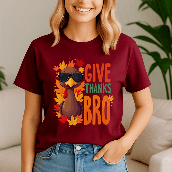Give Thanks Bro Cute Turkey Toddler Thankful, Thanksgiving Shirt,Turkey Tee,Holiday Gift ,Happy Thanksgiving Tshirt,Turkey Day,Family Gobble ,Pumpkin,
