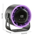 thumbnail image 3 of 100-Speed USB-C Rechargeable Desk Fan with Night Light – 6" Portable Cordless Office Fan, Quiet Adjustable Cooling Fan for Bedroom, Travel, Dorm | Compact Desktop Fan with Hook & Anti-Slip Base, 3 of 6