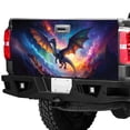 thumbnail image 3 of Lotusprinthandmade Colorful Dragon Graphic Tailgate Wrap 2 Sizes (24"x58"), Dragon Tailgate Wrap, 3 of 5