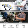 thumbnail image 7 of FKELYI 4 Pcs Set Office Chair Slipcovers with Armrest Covers Mediterranean Floral Lemon Print Stretchable Swivel Computer Chair Protective Cover for Home Office Decor, 7 of 7