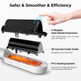 thumbnail image 4 of GEM Ionic Hair Straightener Brush with 4 Temperature Settings, LED Display, Dual Voltage, White, 4 of 7