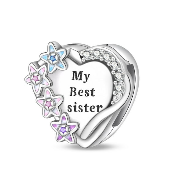 Sisters' Affection Charm, Compatible with Most Bracelet, Charm for Bracelet