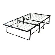 Hollywood Bed Frame Rollaway Bed Spring Mattress, Foldable with Wheels, Twin