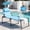Blue, variant on OMNIBERG Folding Cushioned Chaise Lounge Chair, 4-Position Adjustable Outdoor Lounge Chair with Sunshade Roof and Headrest, Portable Reclining Tanning Beach Chair for Pool Sunbathing Patio, Blue