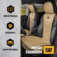 thumbnail image 2 of Caterpillar AeroMesh Beige Seat Covers for Trucks, Car, & SUV - (2) Front Truck Seat Cover Protector - Breathable Mesh Universal Fit Car Seat Covers - Automotive Seat Covers Top of Seat Protection, 2 of 7
