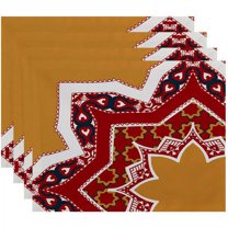 Simply Daisy 18" x 14" Rising Star Geometric Print Placemats, Set of 4