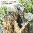 thumbnail image 5 of Alpine Corporation Rain Forest Waterfall Tree Trunk Fountain with LED Lights, 22 Inch Tall, 5 of 12