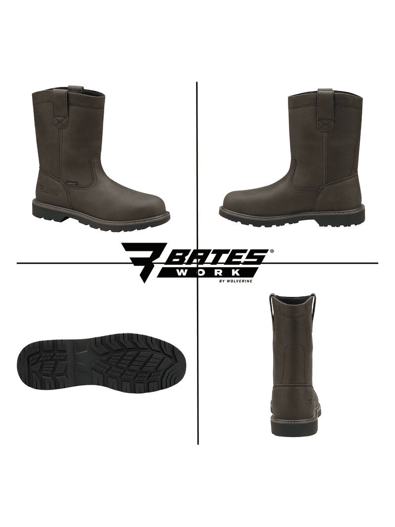Bates Work by Wolverine Men's Barnes Waterproof Steel Pull-On Toe