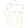 thumbnail image 3 of Cesta organizadora con estante de metal, contenedor de almacenamiento, soporte de exhibición, color dorado, 3 of 8