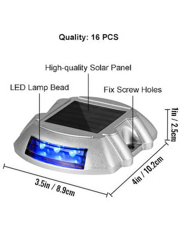 VEVOR Driveway Lights, Solar Driveway Lights 16-Pack, Dock lights with Switch, in Blue