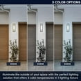 thumbnail image 2 of Luxrite LED Outdoor Wall Light, 15.75in Modern Wall Sconce, 3CCT 3000K 4000K 5000K, 15W, Aluminum, IP65 Waterproof, 2 of 7