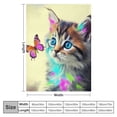 thumbnail image 4 of FUMJ Cat Blanket for Girls Women Colorful Cat with Butterfly Throw Blanket Ultra Soft Cozy Cute Kitten Stuff Blanket for Kids ​Cat Lover Animal Gifts, 4 of 6