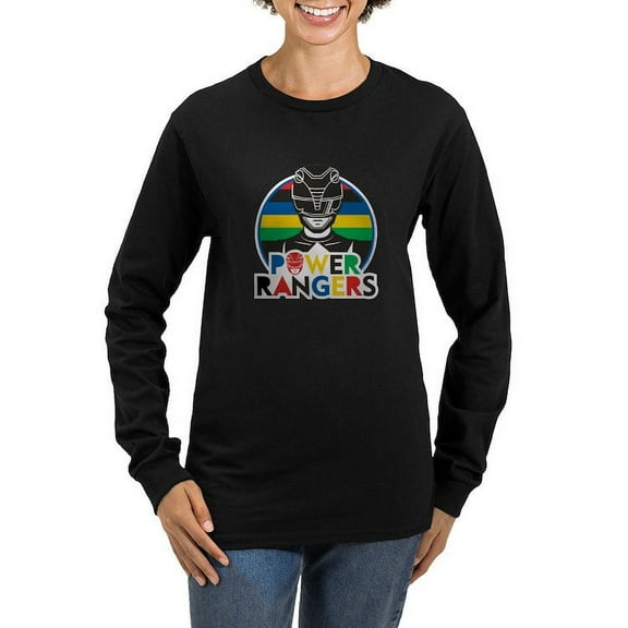 CafePress - Power Rangers Black Ra Women's Long Sleeve T Shirt - Women's Long Sleeve Graphic Tee Casual Fit