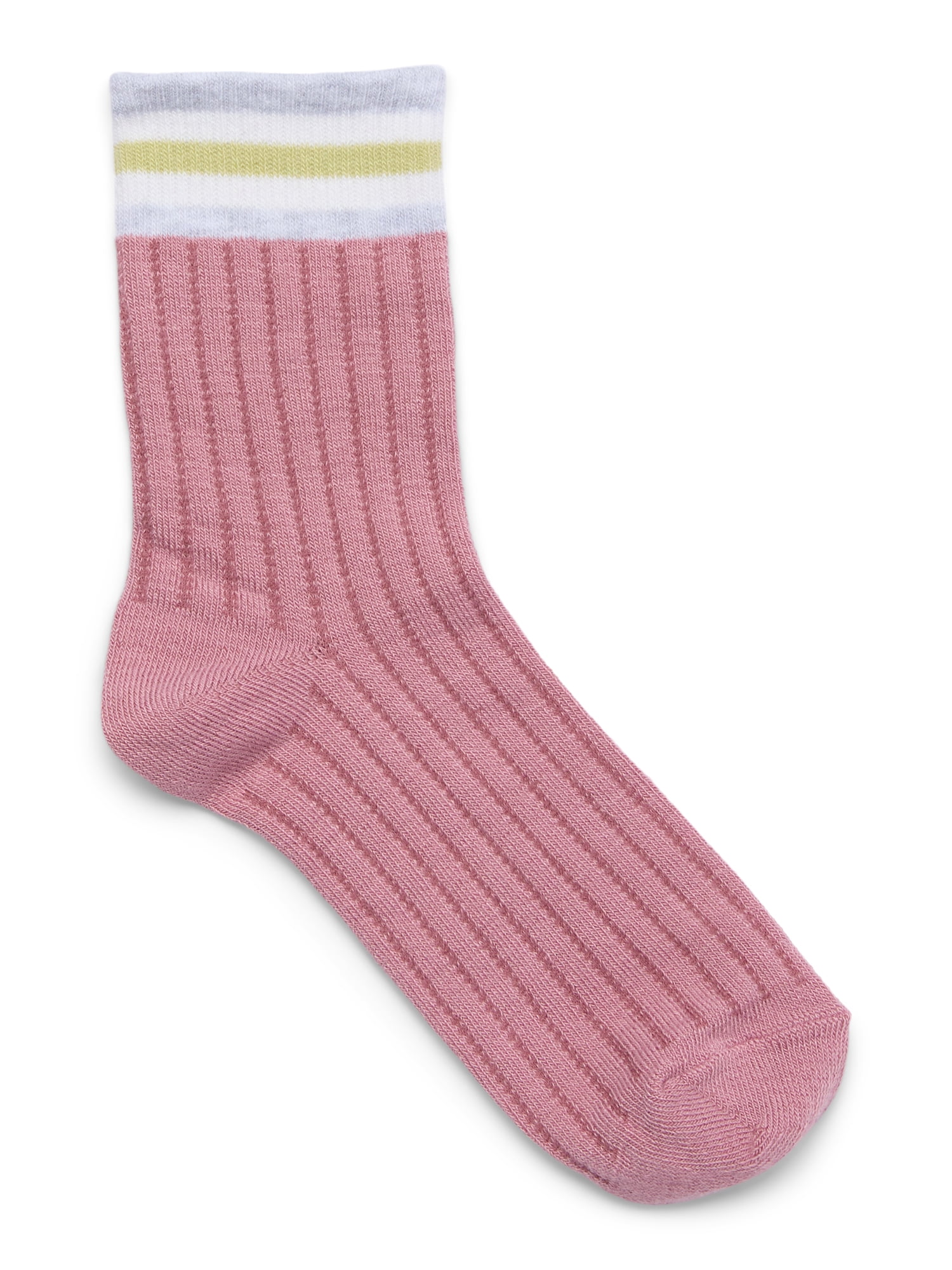 No Boundaries Fashion Pointelle Mid-Crew Socks, 6-Pack, Women's, Shoe Sizes 4-10