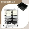 thumbnail image 3 of Gymax 10-Drawer Rolling Storage Cart Tools Scrapbook Paper Organizer on Wheels Grey Gradient, 3 of 10