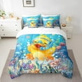 thumbnail image 2 of Erosebridal Yellow Duck Bed in a Bag Full size,Cartoon Animal Bed Set,Ocean Sea Bedding Full Size,Lightweight Marine Room Decoration,Reversible,7pcs, 2 of 6