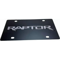 Ford Raptor 3D Stealth Matte Monochromatic Black License Plate Official Licensed