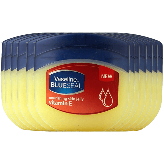 Vaseline Original BlueSeal Nourishing Vitamin E Jelly Travel Size 1.7oz (50 ml), Pack Of 12 Case