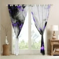 thumbnail image 3 of Black Purple Marble 30%-50% Blackout Curtains Grey Marbling Curtains & Drapes,Modern Aesthetic Curtains Mountain Fluid 30%-50% Black out Curtains,Foil Print Stone Pattern Window Drapes, 3 of 5