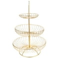 thumbnail image 5 of QUMONIN 3-Tier Fruit Basket Stand for Countertop - Golden, 5 of 8