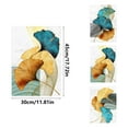 thumbnail image 2 of Ginkgo Leaf Canvas Wall Art Hanging Wall Decor 3-Piece Set, 17.72" x 35.43" Golden and Blue Plant Leaves Painting, for Kitchen, Living Room, Bedroom, Entryway (No Frame), by Kingtowag, 2 of 6