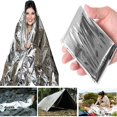 thumbnail image 7 of Thickened Material for Greater Warmth Emergency Silvery Mylar Thermal Compact High Quality Blankets for Kits, Natural Disasters Equipment, Retain Body Heat, Keeps You Warm (Pack Of 20), 7 of 7