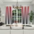 thumbnail image 3 of Lfeey Blackout Curtains 63 inches long, Striped Printed Curtains for Bedroom, Insulated Lined, 42x63 inches, Red and Black, 2 Panels, 3 of 6
