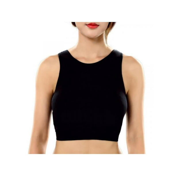 SHEMALL Women's Wire Free Sport Bras Girls Yoga Top Teens Training