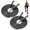 Black+Black, variant on WEIKE 2pcs Speed jumping rope with handle, lightweight jumping rope, adult fat burning fitness jumping rope