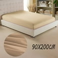thumbnail image 2 of Isvgxsz 100% Cotton Fitted Sheet Queen, Ultra Soft Bottom Sheets Deep Pockets, Skin Friendly Breathable Easy Fit not Shrink, 35.43"x78.74", No Pillowcase, 2 of 5