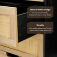 thumbnail image 4 of 6 Drawer Dresser, Wooden Chest of Drawer, Farmhouse Storage Cabinet with Solid Metal Legs, 4 of 5